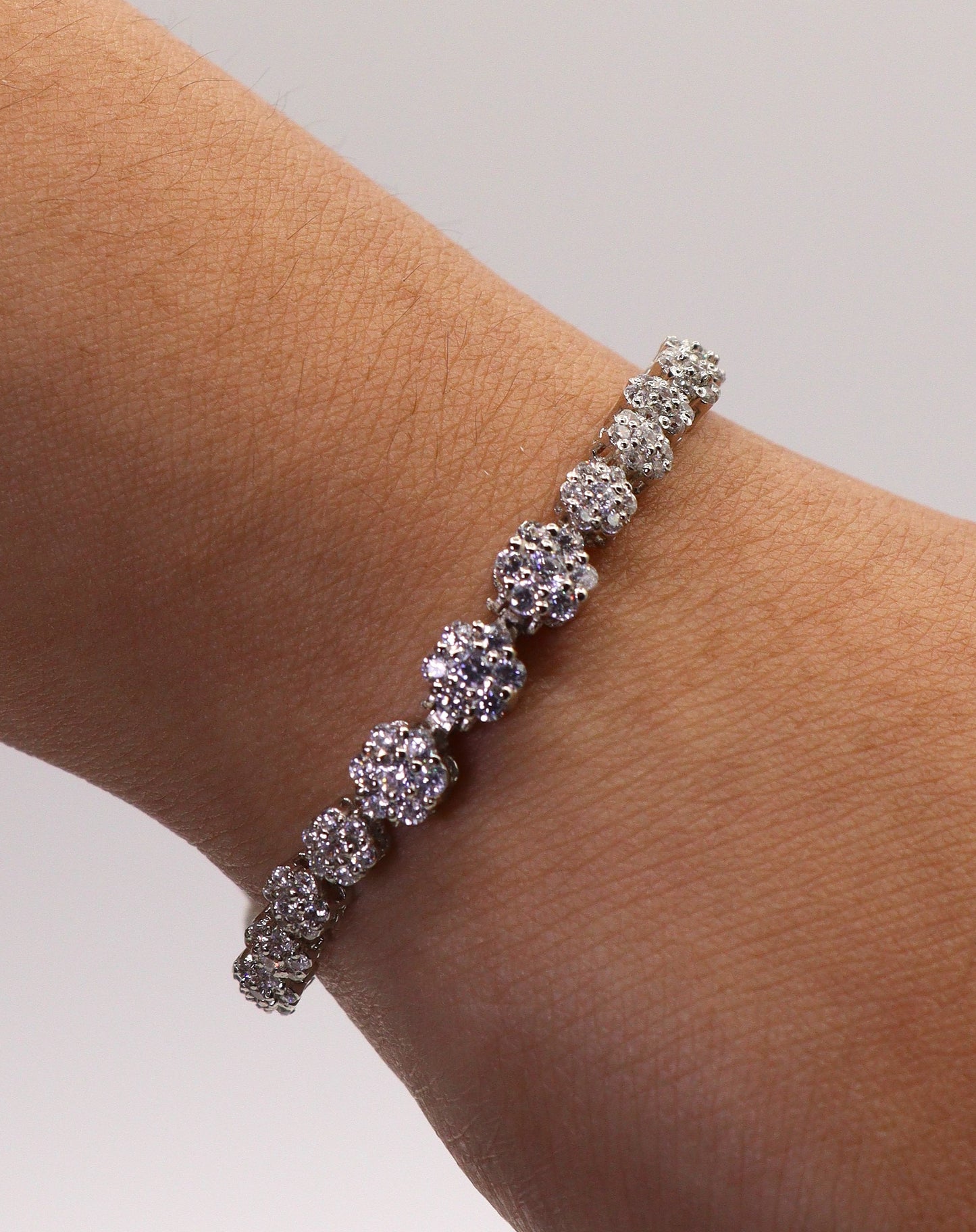 Luna Cluster Tennis Bracelet